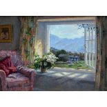 Stephen Darbishire (born 1940)/Looking Across the Valley/oil on board,