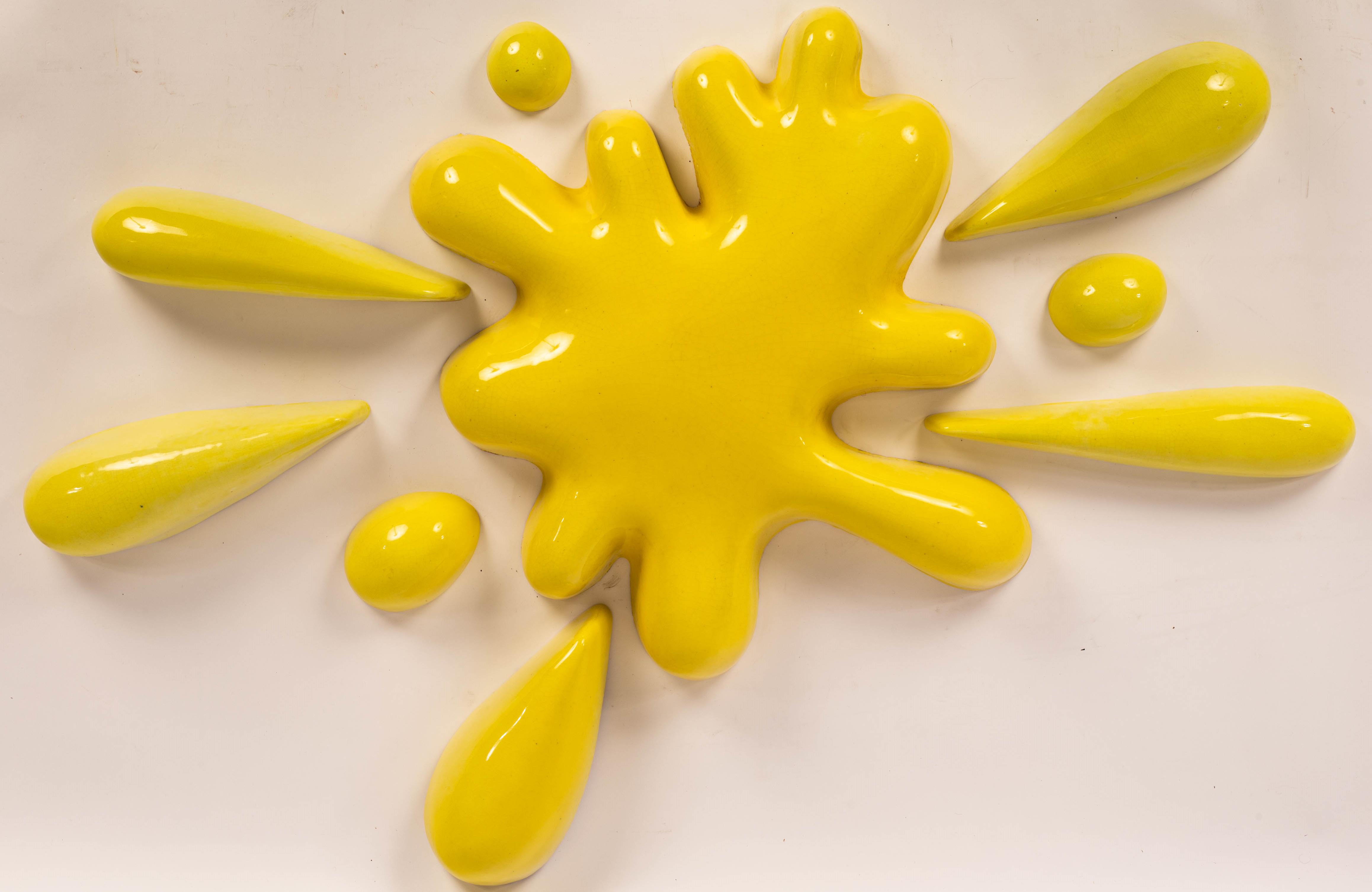 Francis Hewlett (British 1930-2012), Yellow Splash (1971), glazed ceramic in sections,