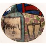 Petra Tilly for Dartington Pottery, an oval charger, Millennium Special Edition 15/25, inscribed,