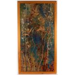 Margaret Smallwood (20th Century)/Floral Abstracts/mixed media on two fibreglass panels,