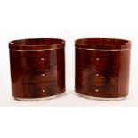 A pair of Giorgio Collection 'Rio Samba' mahogany bedside chests,