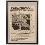 Paul Neagu/Generative Art Group, Exhibition Poster 1975 Museum of Modern Art Oxford, with G.A.G.