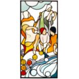 Bernard Tirtiaux (born 1951)/A pair of stained glass panels,