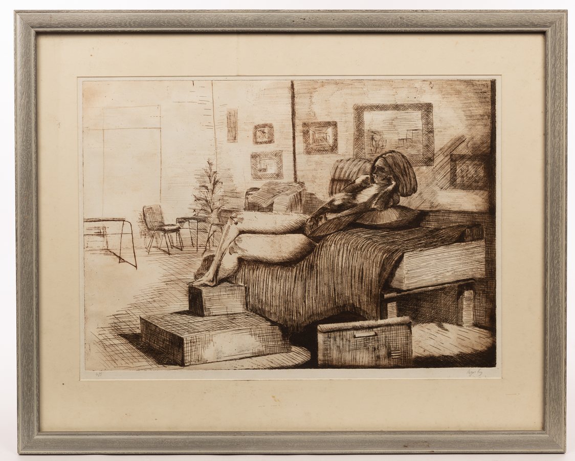 Roger Fry (1866-1934)/Reclining Female Figure/numbered 4/5/etching, 41cm x 58. - Image 7 of 9