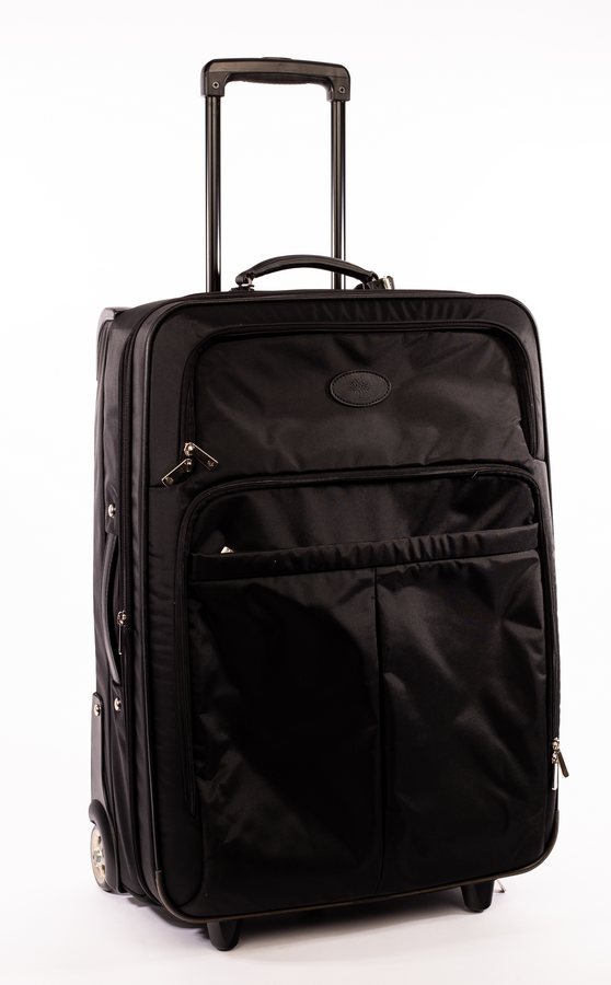 Mulberry, a black trolley case with pockets and compartments, zip fastening, attached luggage tag, - Image 2 of 2