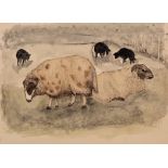 Leslie Duxbury (1921-2001)/Jacob's Sheep/watercolour,