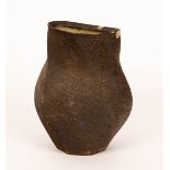 Chris Carter (born 1945), a twisted spiral stoneware vase, impressed mark, 23.