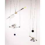 Ingo Maurer, two Ilo-Ilu suspension lamps with 'Touchtronic' mechanisms,