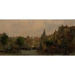 20th Century/Townscape/indistinctly signed, Rocker?/oil on canvas,