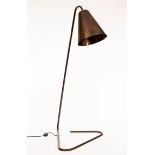 Julian Chichester, a Flip floor lamp, aged brass, 188cm high, the shade 40cm diameter,