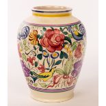 Poole Pottery, a floral large baluster vase shape 660 with printed mark, 32.