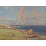 George Houston (1869-1947)/Coastal Scene/signed/oil on board,