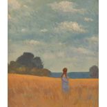 Michael Darling (20th Century)/Girl in a Field/signed and dated verso Michael Darling '80/oil on