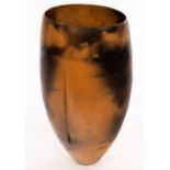Gabrielle Koch (born 1948), a tall burnished vase of slender form, incised signature,