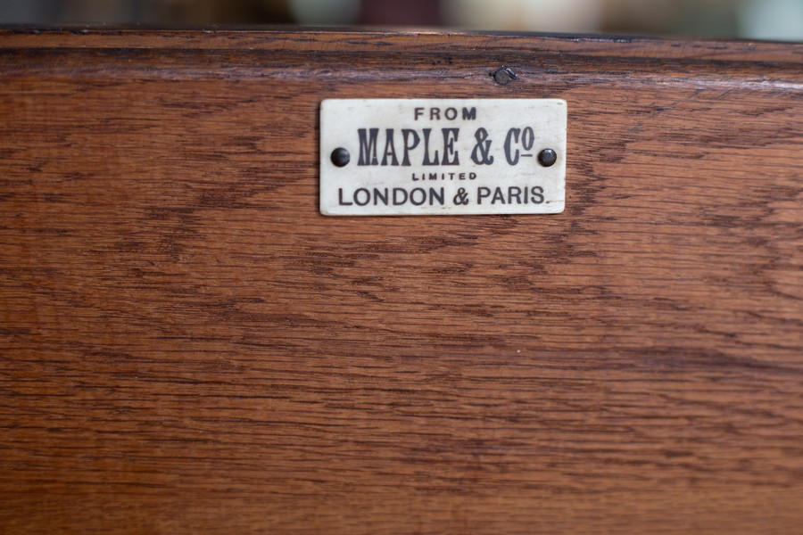 An Art Nouveau oak dressing table, retailed by Maple & Co, - Image 4 of 5