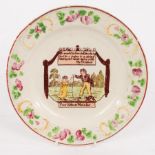 An early 19th Century nursery plate, Poor Kitten's Mistake,