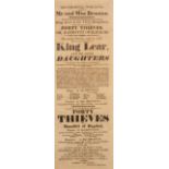 A theatre advertising poster, King Lear at at the Theatre Royal Worcester, April 21st 1817, 47.