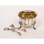 An Irish silver and silver gilt sugar bowl, circa 1752, Hibernia and harp marks only,