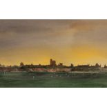 Martyn Beckett/Windsor Castle and the Playing Fields of Eton/watercolour,