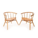 Chris Eckersley (Contemporary) A pair of Devon chairs in oak and beech/see illustration