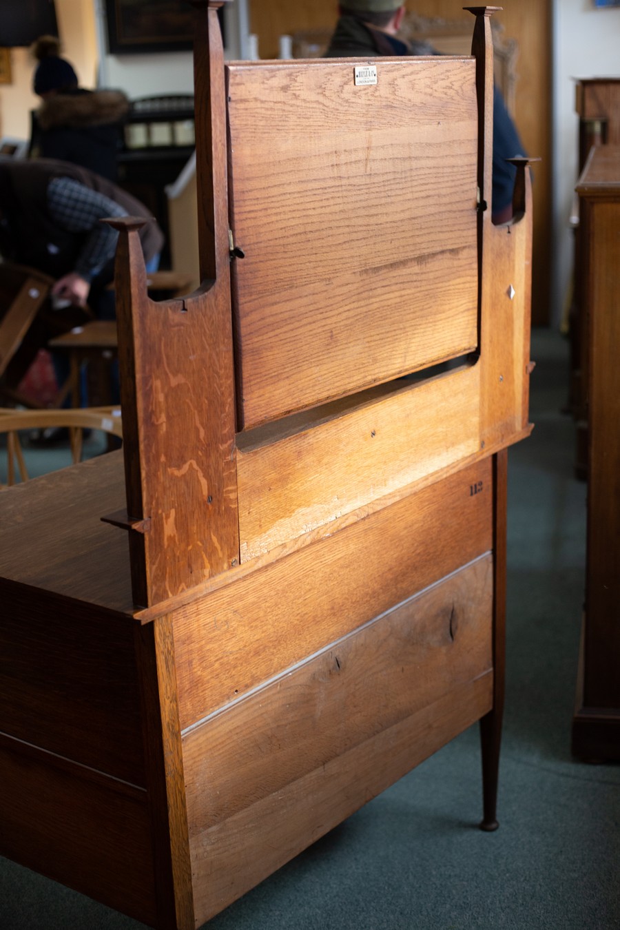 An Art Nouveau oak dressing table, retailed by Maple & Co, - Image 5 of 5