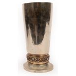 A German 800 standard silver and gemstone vase,