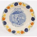 An early 19th Century nursery plate, The Baker, With yeast,