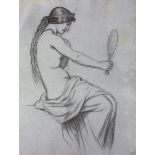 BLD/Study of a Pre-Raphaelite Nude/three-quarter length,