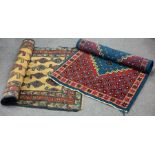 A South Caucasian rug, 140cm x 95cm and another rug,