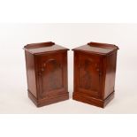 A pair of mahogany bedside tables, 45.