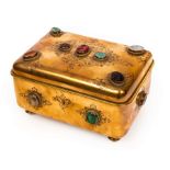 A Victorian jewel casket the gilt brass case, by Howell James & Co.