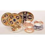 Various Wedgwood Imari pattern items, including cups and saucers,