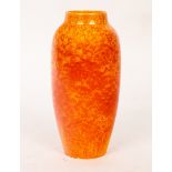A Pilkington Royal Lancastrian orange ground vase with mottled decoration,
