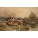 Josiah Wood Whymper (1813-1903)/Weir on the Avon/signed and dated J W Whymper 1879/watercolour, 15.