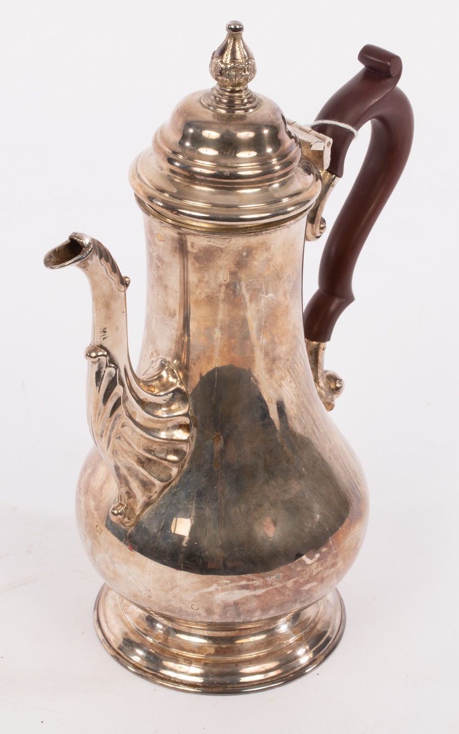 An 18th Century style silver coffee pot, JBC & S Ltd.
