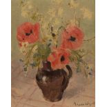 Irene Wyatt (1903-1987)/Still Life of Poppies in a Jug/oil on board,