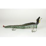 Brandt. Drache. Metallobjekt, lackiert. 14 : 43 : 15 cm