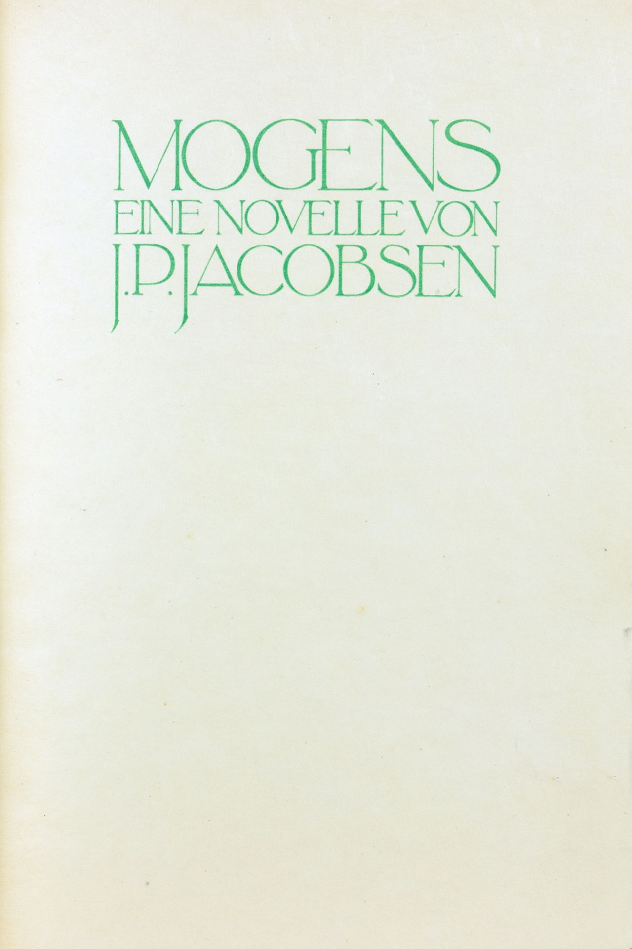 Ernst Ludwig-Presse - Jens Peter Jacobsen. Mogens. 1910 - Image 2 of 2