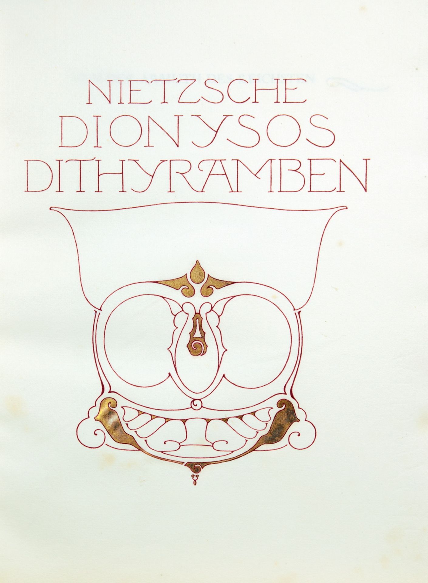 Insel-Verlag - Nietzsche. Dionysos Dithyramben. 1914 - Bild 2 aus 2