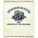 Münchner Blätter für Dichtung und Graphik. 1919