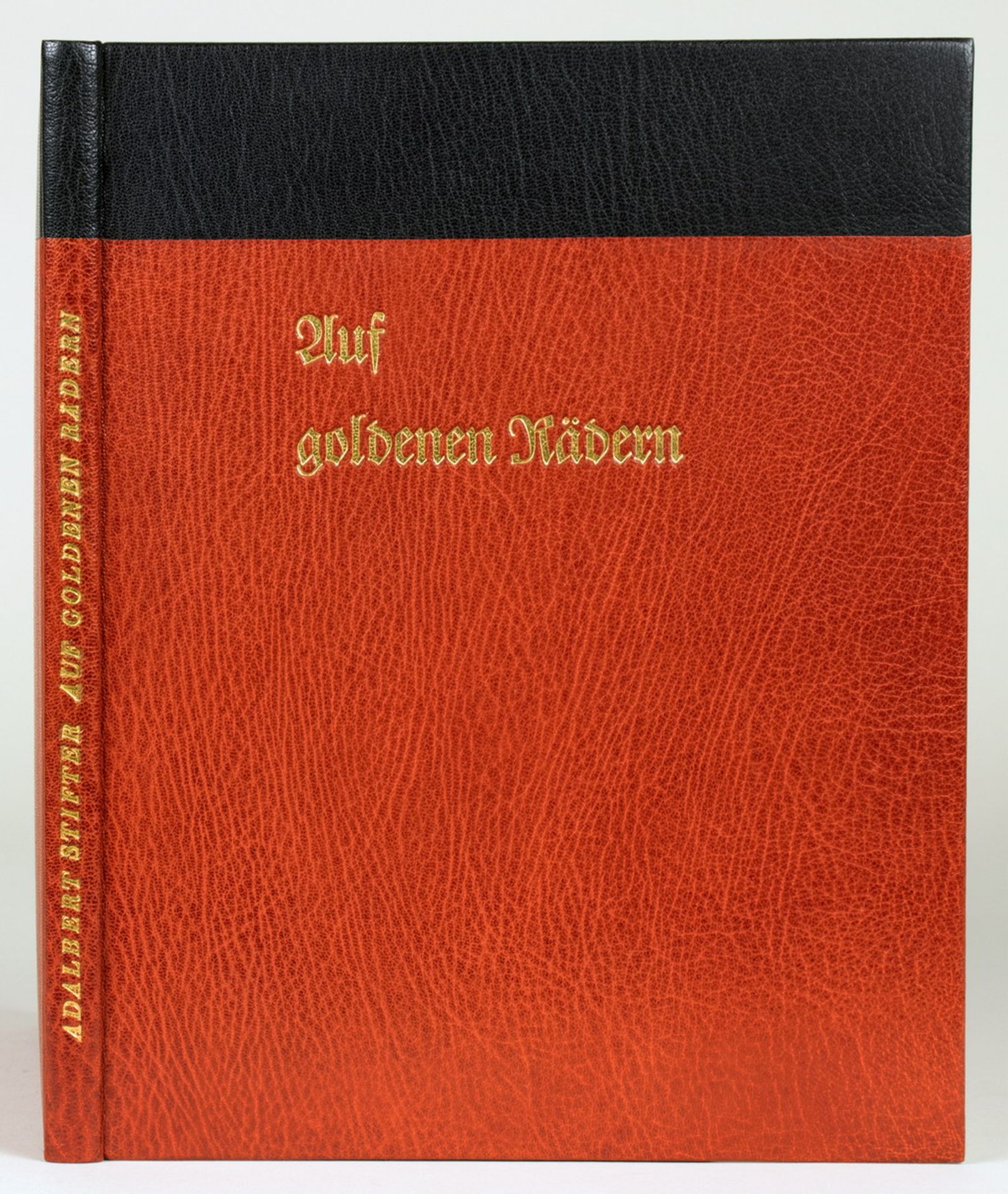 Rostrot-schwarzer Maroquinband (Hans Rudolf Billeter). 1963