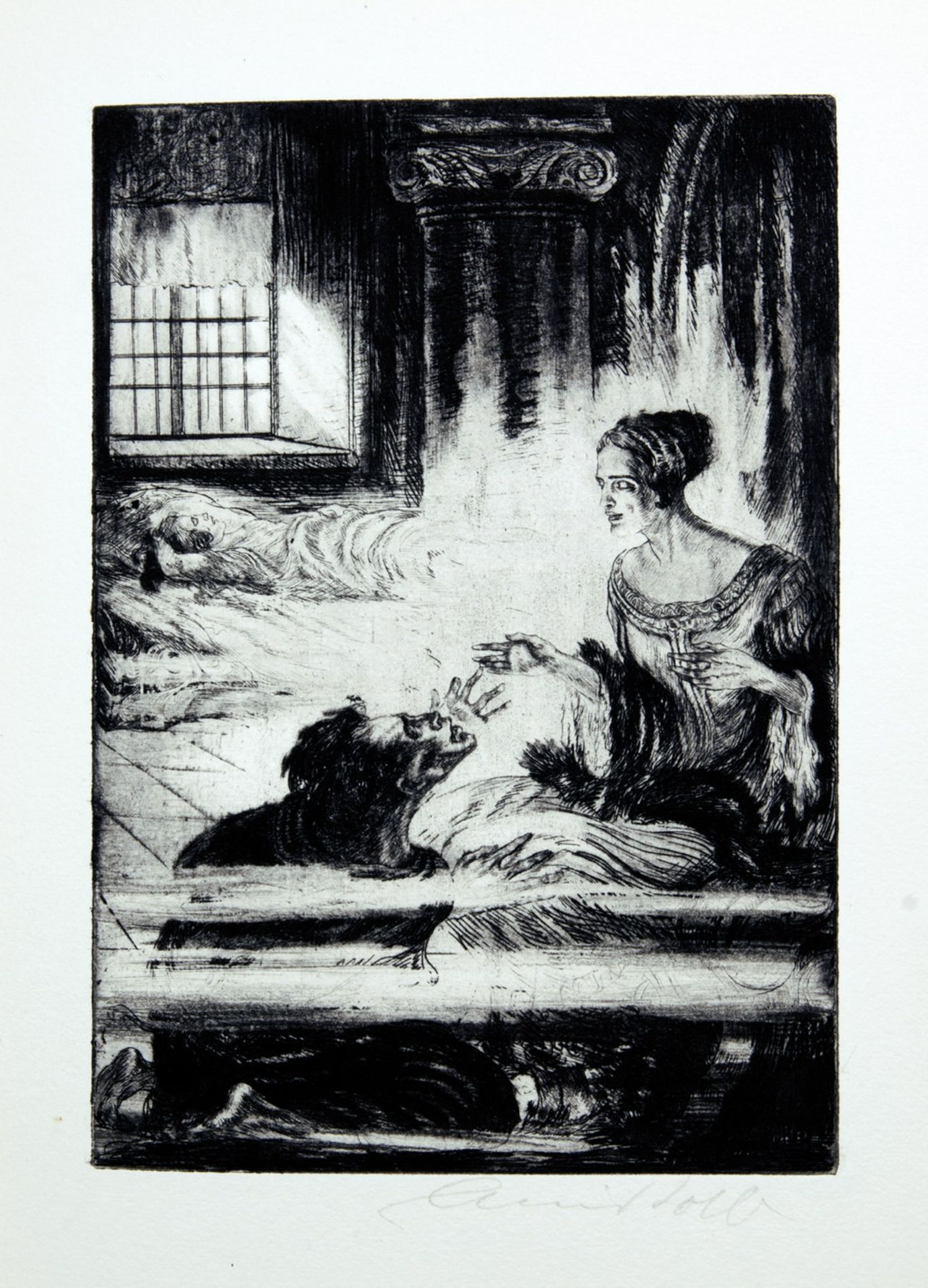 Avalundrucke - Zwei Drucke mit Radierungen von Alois Kolb. 1921 - Image 5 of 5