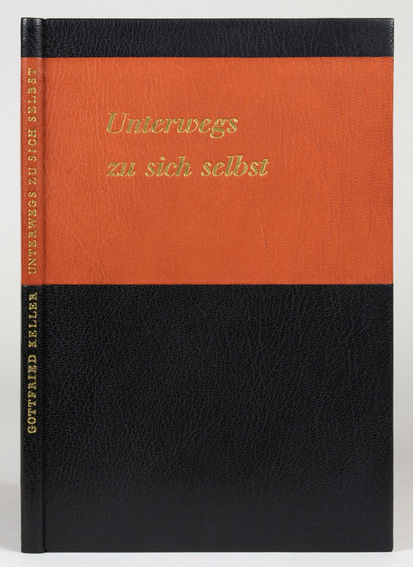 Braun-schwarzer Maroquinband (Hans Rudolf Billeter). 1964
