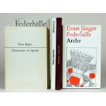 Jünger. Fünf Erstausgaben mit Widmung. 1963–1990