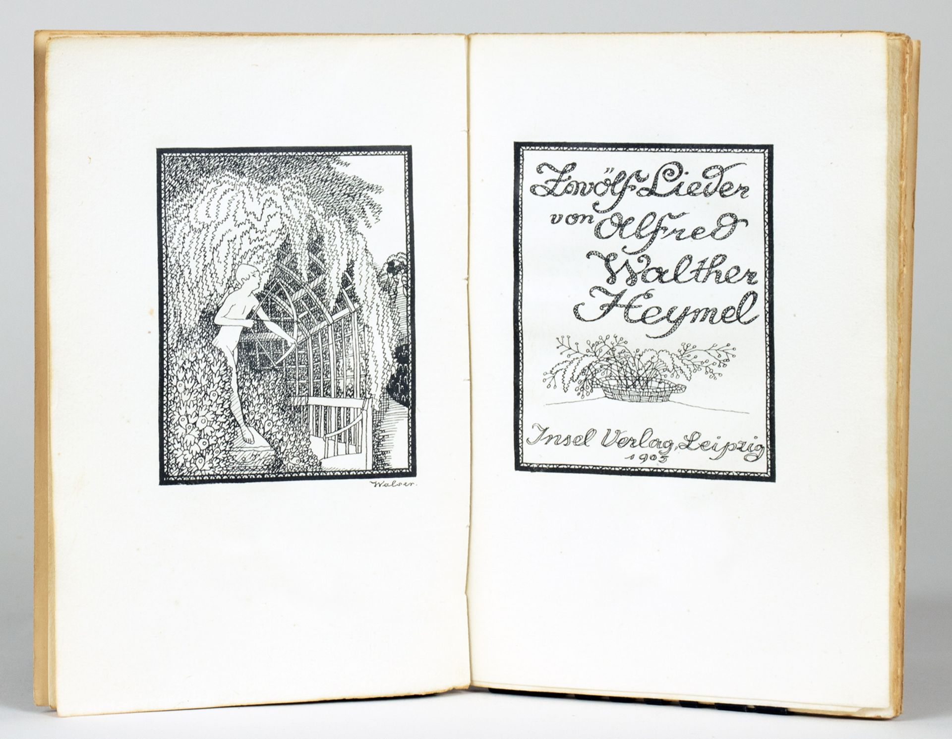 Insel-Verlag - Alfred Walter Heymel. Zwölf Lieder. 1905 - Image 4 of 6