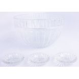 (lot of 3) Tiffany clear glass bowl