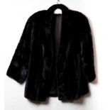 Dark brown mink fur coat