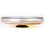 A Kenny Pieper blown glass footed centerpiece bowl