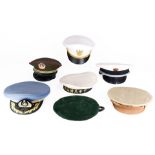 Asian military hats: 3 Chinese, a Thai, a S. Vietnamese and 2 Mayaysian