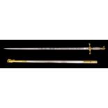 West Point Cadet Sword, cast with the seal of the academy on guard